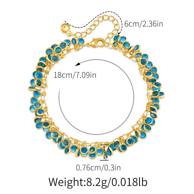 18K Real Gold Multi-layer Bracelet