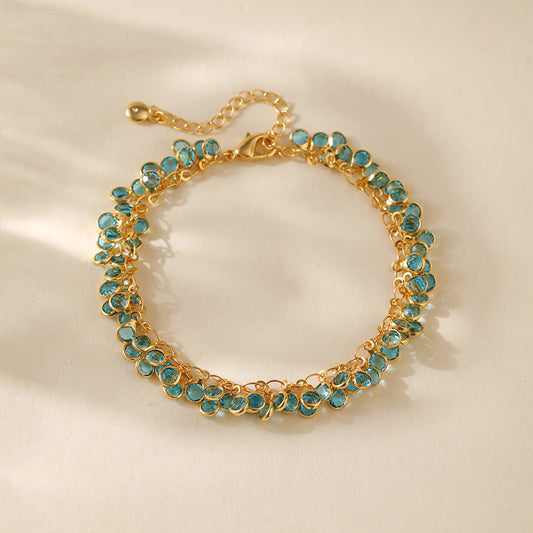 18K Real Gold Multi-layer Bracelet